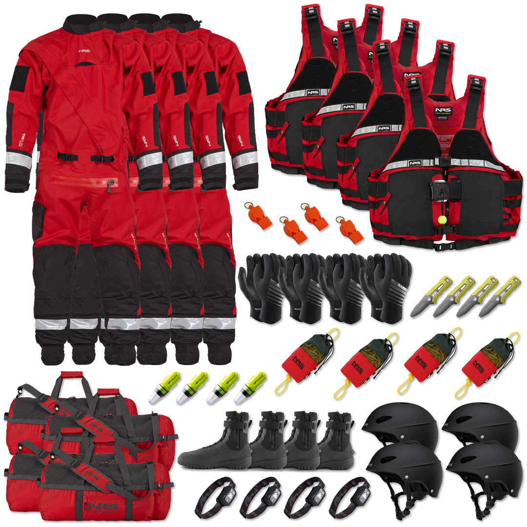 "Rapid Responder" 4 Man Water Rescue Kit - Red