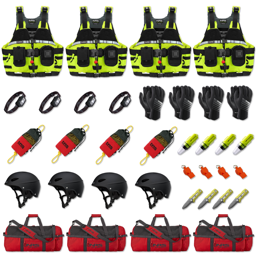 "Swiftwater Rescue OPS" 4 Man Water Rescue Kit - Safety Yellow