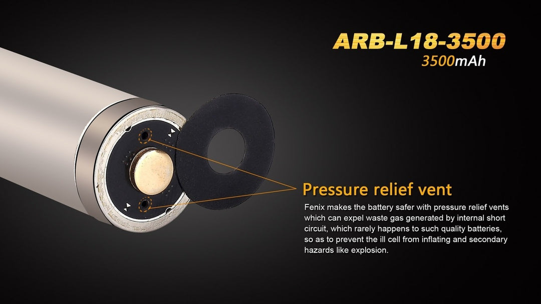 Fenix ARB-L18-3500 High-Capacity 18650 Battery - 3500mAh