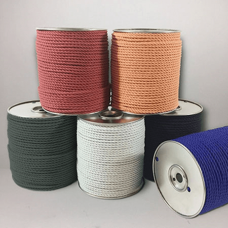 1.98mm Dip Dyed Cotton 3-Strand-Rope