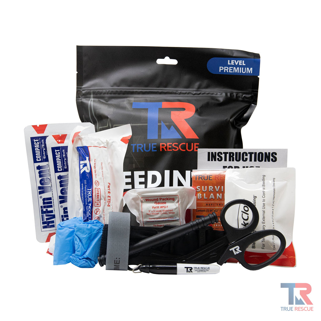 Bleeding Control Kit by True Rescue - Mylar