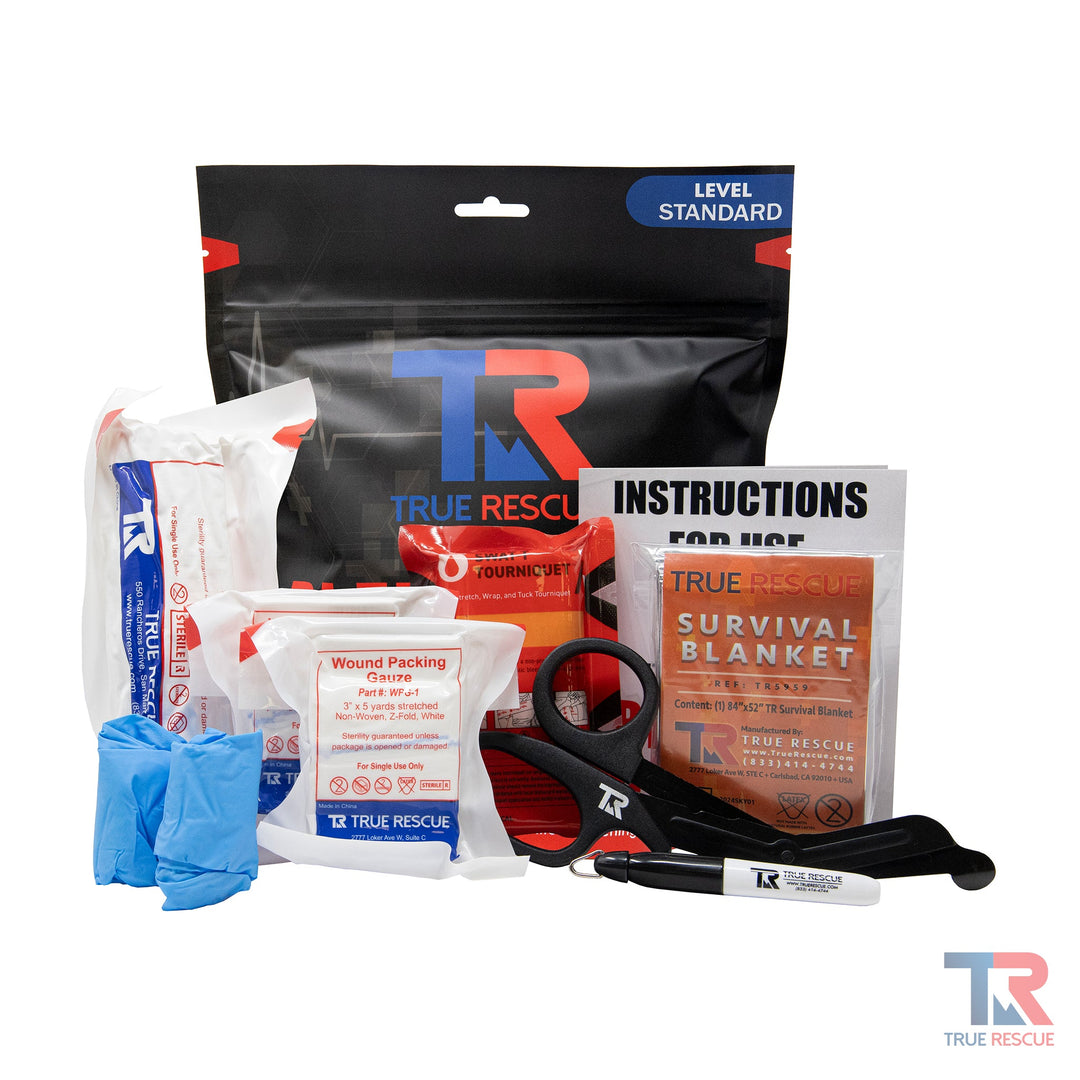Bleeding Control Kit by True Rescue - Mylar